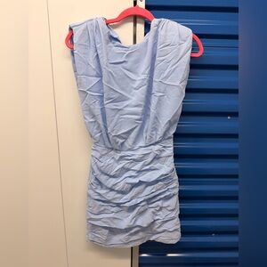 Zara women’s xs mini Elegant Light Blue Sleeveless Dress